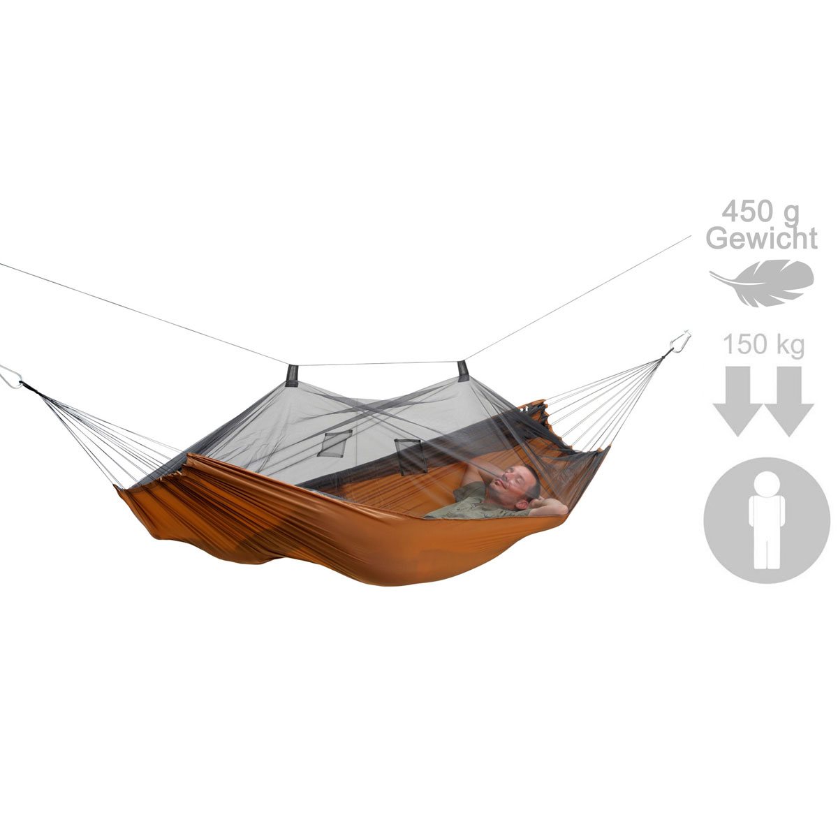 Devenirriche Moskitonetz Ultraleichte Moskitonetz-Camping-Hängematte /  Tragfähigkeit 300 kg